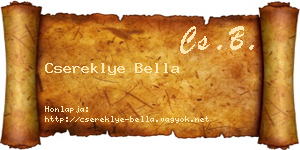 Csereklye Bella névjegykártya